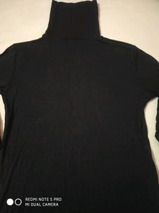 Stretch Cotton Highneck Top