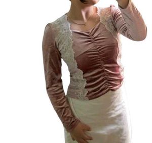 Vintage Lace Velvet Top