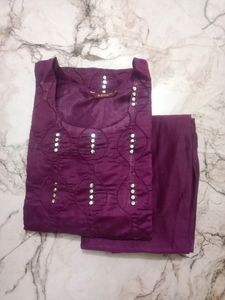 Purple Colour Kurta Set 😊