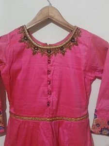 Pink Embroidered Kurta