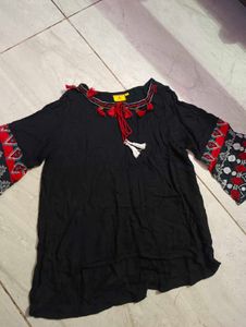 Ethnic Kurta with Colorful Sleeves