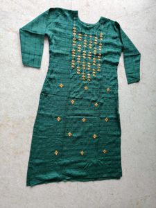 Bottle Green Kurti