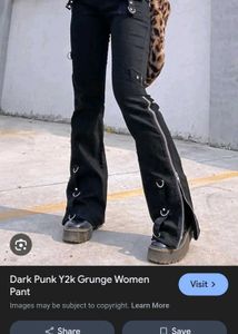 Gothic y2k grunge Punk bootcut Pants