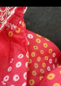 Pink Women Bandhni Print Kurti