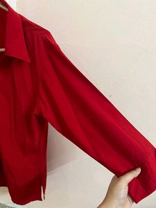 Formal Red Shirt For Women📍