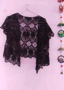Stylish Black🖤Net,Woolen Shrug  Letest For Women