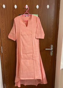 Soch Peach High-Low Kurta – Size M