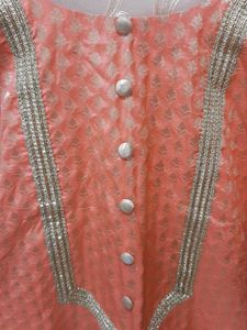 Embroidered Kurta Golden Touch With Double Liner