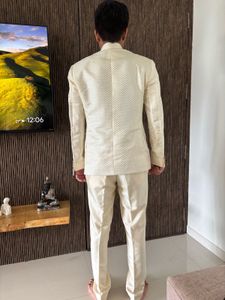 Cream Bandhgala Set