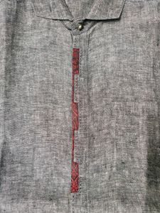 Cotton Linen Designer Shirt For Men 3xl (46)