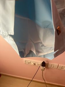 Powder Baby Blue Color Skirt With Shorts Inside