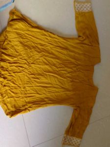 Yellow Embroidered Tunic Top