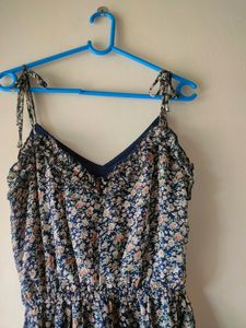 Floral Print Spaghetti Strap Dress