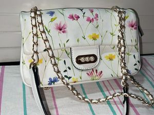 Floral Printed PU Structured Sling Bag