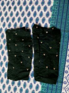 Women Green Partywear Zari Embroidery Suit Set