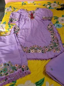 Beautiful Lavender Georgette Suit