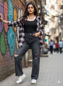 Ripped Wide Leg Jeans