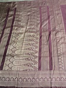 Mauve Banarasi Silk Saree