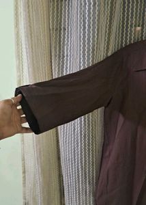 Brown Striped Shirt Tunic