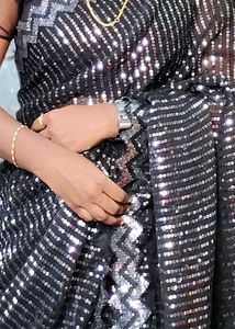 Saree With Sequence Work