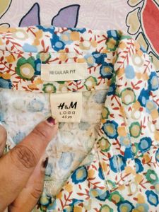 H&amp;M Floral Button-Down Shirt Never Used