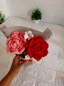 Crochet  Rose  Flower Bouquet