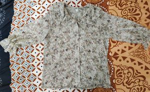 Sheer Floral Print Top
