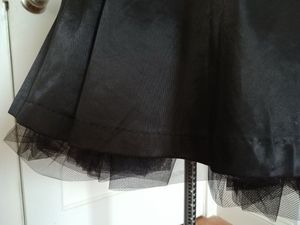 Black Strapless Bow Elastic Tulle Cocktail Party