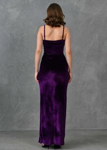 Purple Velvet Mini Dress