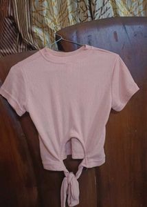 Peach Crop Top