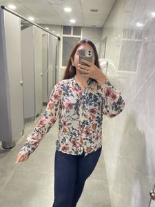 Floral Button And Knot Shirt