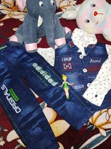 Cute Kids Denim Outfit Set