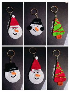 Crochet Christmas Themed Keychains