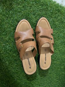 Hi-altitude Brown Slide Sandals - Size 5