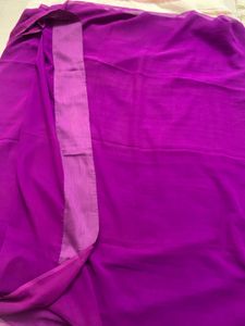 Purple Chiffon Saree With Blouse