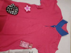 Y2k Stylish Pink Polo Top