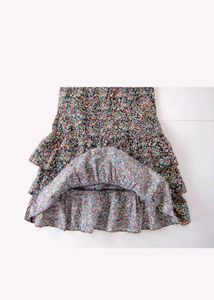 Express Blue Green Yellow Floral Cotton Spaghetti