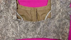 Golden Sequin Work Blouse