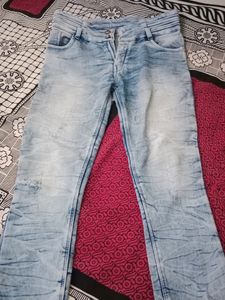 Blue Skinny Ripped Jeans