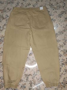 Beige Baggy Pants