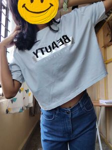 Blue Crop Top 🤌🏻