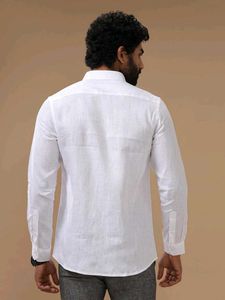 Men's White Long Sleeve Shirt