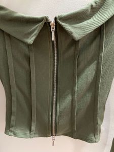 Westside Olive Green Off Shoulder Top