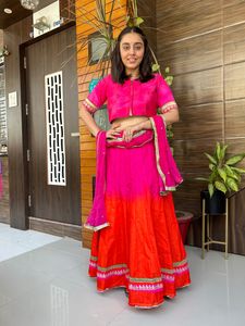 Orange &amp; Pink Lehenga Choli