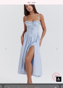 House Of CB Jamie Soft Blue Midi Dress