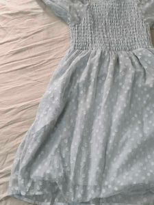 Cute Blue Polka Dot Dress