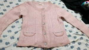 Pink Knit Cardigan