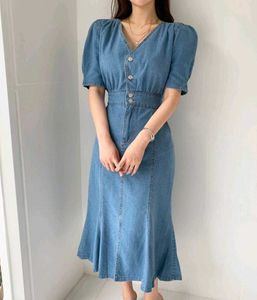 Denim midi Dress