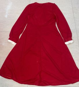 Elegant Burgundy Dress with Jacket