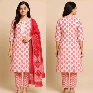 Kurta Set Dupatta Pink